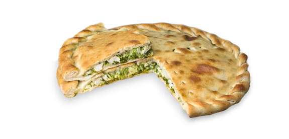 Пирог с курицей, шпинатом и сыром